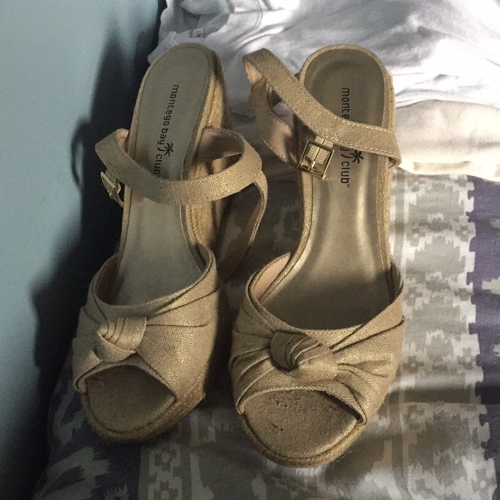 Espadrille wedge shoes, worn once.